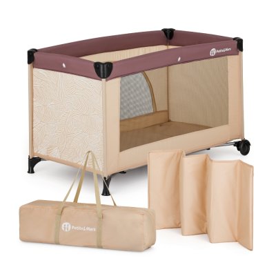 Petite&Mars Cestovní postýlka Nyja - Urban Jungle Sand