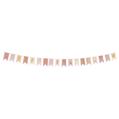JaBaDaBaDo Banner Happy Birthday - Růžový - obrázek
