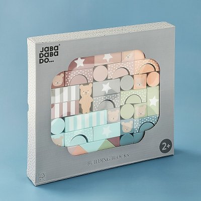 JaBaDaBaDo Dřevěné kostky na stavění - Medvídek - obrázek