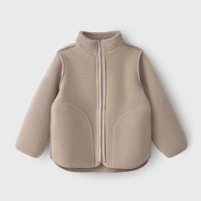 Leokid Fleecová bunda Theo - Almond Milk vel. 86 - obrázek