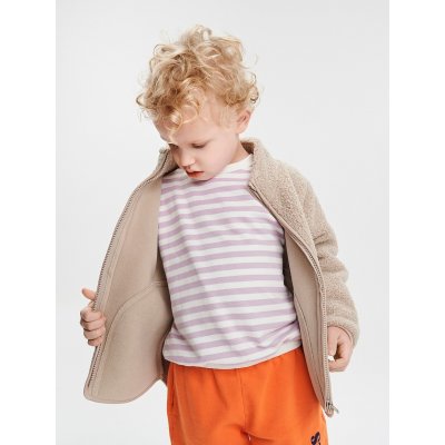 Leokid Fleecová bunda Theo - Almond Milk vel. 110 - obrázek