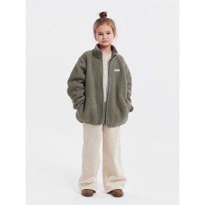 Leokid Fleecová bunda Theo - Vetiver Green vel. 92 - obrázek