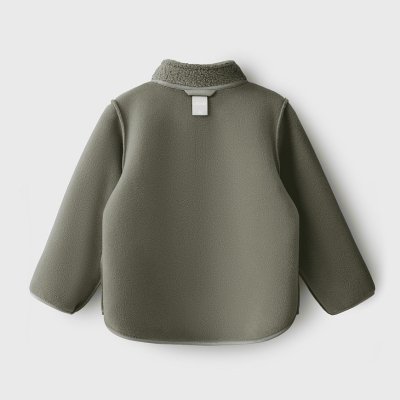 Leokid Fleecová bunda Theo - Vetiver Green vel. 92 - obrázek