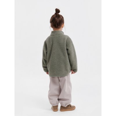 Leokid Fleecová bunda Theo - Vetiver Green vel. 110 - obrázek