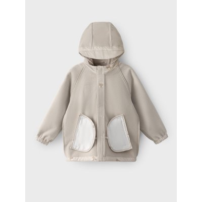 Leokid Softshellová bunda Lake - Silver Cloud Flower, vel. 98 - obrázek