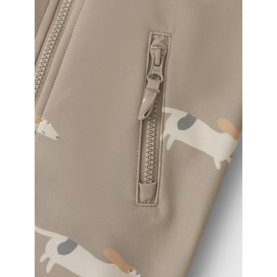 Leokid Softshellová kombinéza Lilo - Beige Woof, vel. 86 - obrázek
