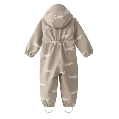 Leokid Softshellová kombinéza Lilo - Beige Woof, vel. 92 - obrázek