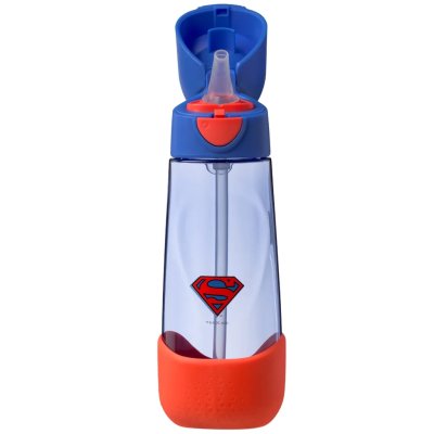 b.box Lahev na pití s brčkem 600 ml - Superman - obrázek