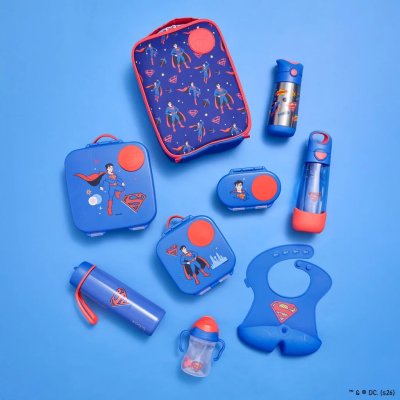 b.box Termoska na pití s brčkem 350 ml - Superman - obrázek