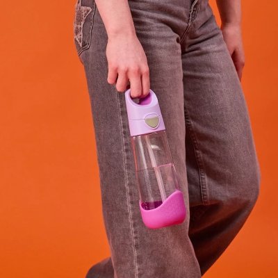 b.box Lahev na pití s brčkem 600 ml - Sugar Plum - obrázek