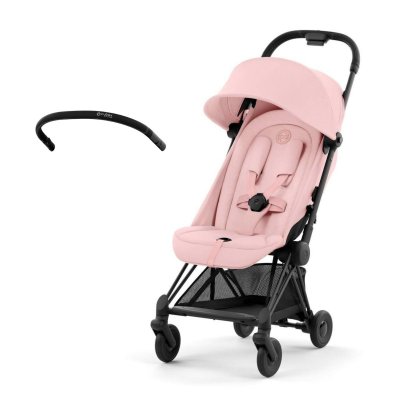 Cybex Platinum Coya + Bezpečnostní madlo 2025 - Matt Black/Peach Pink