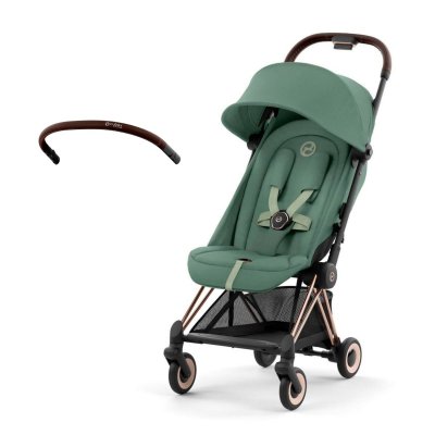 Cybex Platinum Coya + Bezpečnostní madlo 2025 - Rosegold/Leaf Green