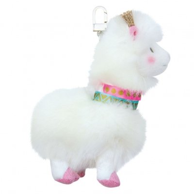 DouDou et Compagnie Histoire d'Ours Klíčenka Lama 16 cm - Bílá