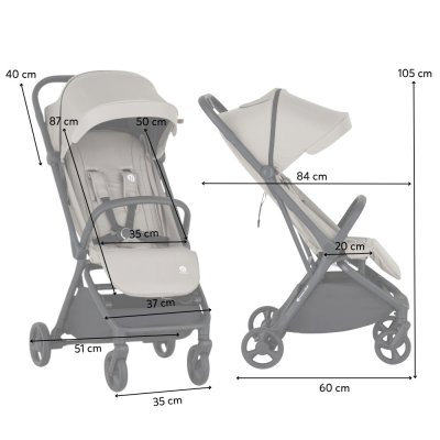 Petite&Mars Flip Sportovní kočárek - Tan Beige - obrázek