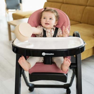 Petite&Mars Tasty Jídelní židlička - Sugar Pink - obrázek
