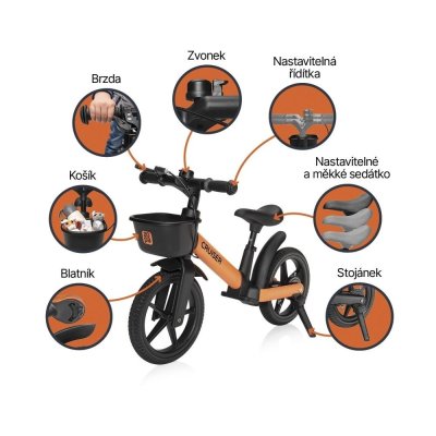 Zopa Cruiser Odrážedlo s brzdou - Ivory Brown - obrázek