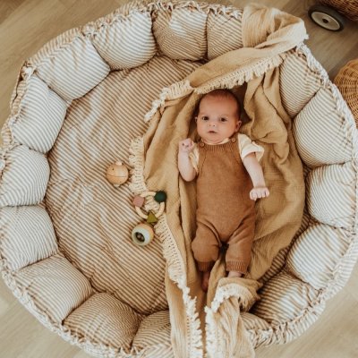 Play & Go Coco Dětské hnízdo Bloom - Stripes Blue