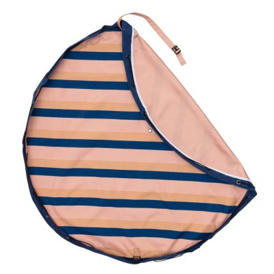 Play & Go Noomad Outdoor Hrací deka/Vak na hračky - Mokka Stripes - obrázek