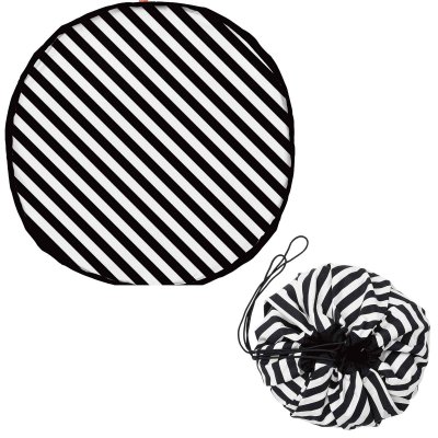 Play & Go Noomad Original Hrací deka/Vak na hračky - Stripes Black - obrázek