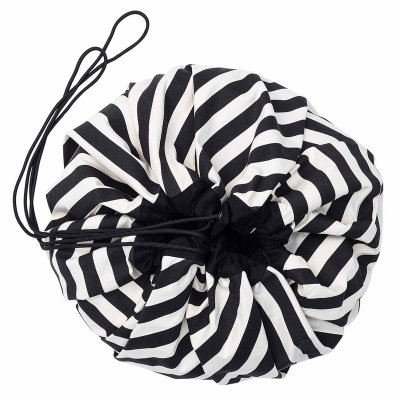 Play & Go Noomad Original Hrací deka/Vak na hračky - Stripes Black - obrázek