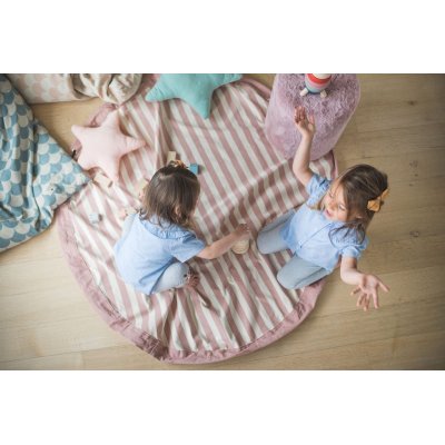 Play & Go Noomad Original Hrací deka/Vak na hračky - Stripes Pink - obrázek