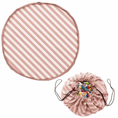 Play & Go Noomad Original Hrací deka/Vak na hračky - Stripes Pink