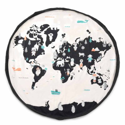 Play & Go Noomad Original Hrací deka/Vak na hračky - Worldmap - obrázek
