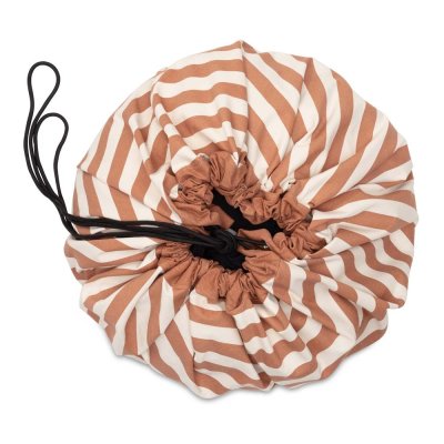 Play & Go Noomad Original Hrací deka/Vak na hračky - Stripes Brown - obrázek