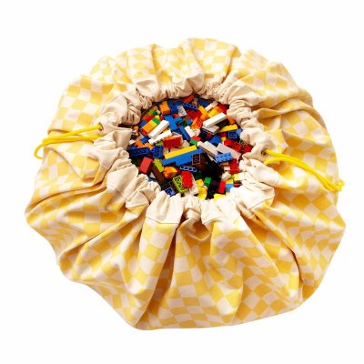 Play & Go Noomad Original Hrací deka/Vak na hračky - Vichy Yellow - obrázek