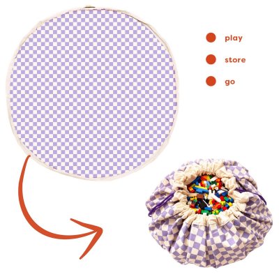 Play & Go Noomad Original Hrací deka/Vak na hračky - Vichy Purple - obrázek