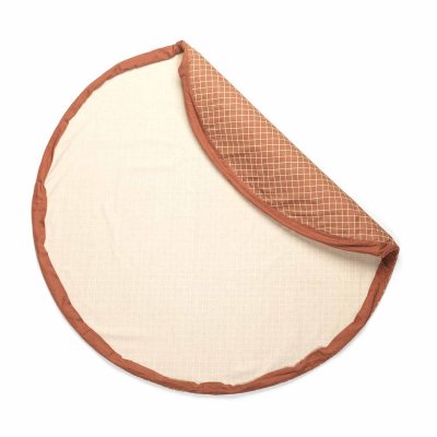 Play & Go Noomad Original Hrací deka/Vak na hračky Organic - Grid Brown - obrázek