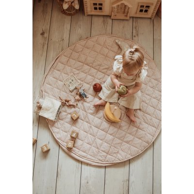 Play & Go Noomad Soft Hrací deka/Vak na hračky - Stripes Brown - obrázek