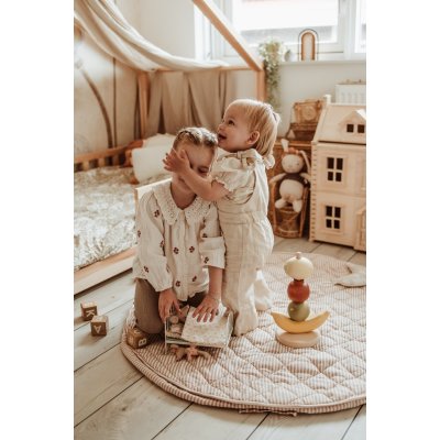 Play & Go Noomad Soft Hrací deka/Vak na hračky - Stripes Brown - obrázek