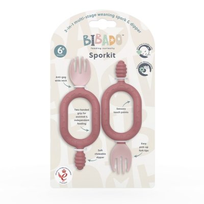 Bibado Sporkit Multifunkční vidlička 2v1 - Blush, 2 ks - obrázek