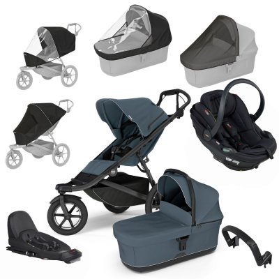 Thule Urban Glide 3 Kompletní kočárek + Autosedačka BeSafe + Základna + Příslušenství - Dark Slate