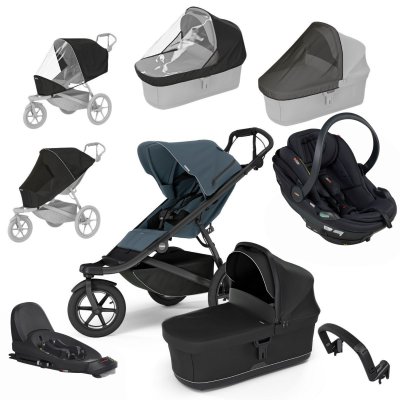 Thule Urban Glide 3 Kompletní kočárek + Autosedačka BeSafe + Základna + Příslušenství - Slate/Black