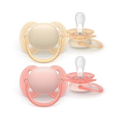 Philips AVENT Šidítko Ultrasoft 0 - 6 m - Dívka, 2 ks