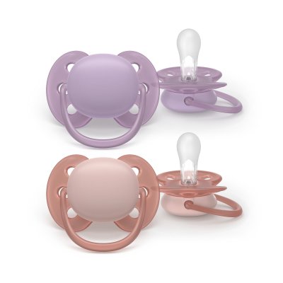 Philips AVENT Šidítko Ultrasoft 6 - 18 m - Dívka, 2 ks