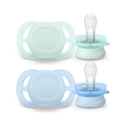 Philips AVENT Šidítko Ultrastart 0 - 2 m - Chlapec, 2 ks