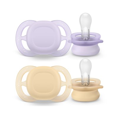 Philips AVENT Šidítko Ultrastart 0 - 2 m - Dívka, 2 ks