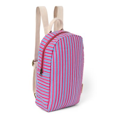 Studio Noos Dětský batůžek Mini Poplin - Raspberry Striped - obrázek