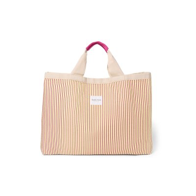 Studio Noos Plážová taška Poplin - Butter Yellow Striped - obrázek