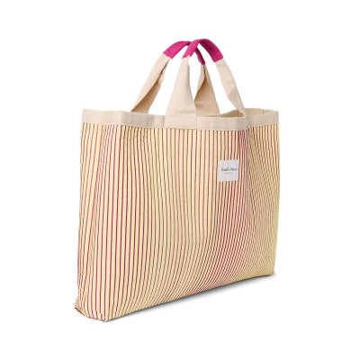 Studio Noos Plážová taška Poplin - Butter Yellow Striped - obrázek