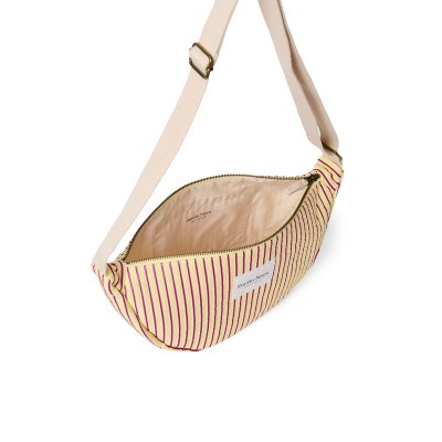 Studio Noos Crossbody ledvinka Poplin - Butter Yellow Striped - obrázek