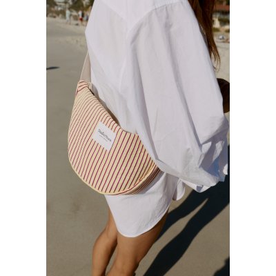 Studio Noos Crossbody ledvinka Poplin - Butter Yellow Striped - obrázek