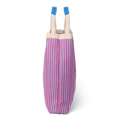 Studio Noos Plážová taška Poplin - Raspberry Striped - obrázek