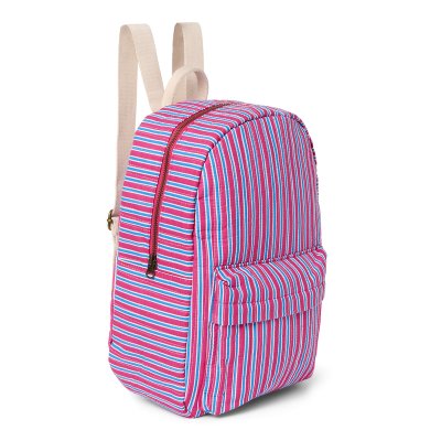 Studio Noos Dětský batoh Midi Poplin - Raspberry Striped - obrázek