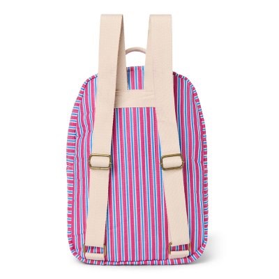Studio Noos Dětský batoh Midi Poplin - Raspberry Striped - obrázek