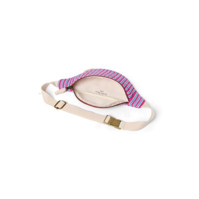 Studio Noos Dětská Crossbody ledvinka Poplin - Raspberry Striped - obrázek