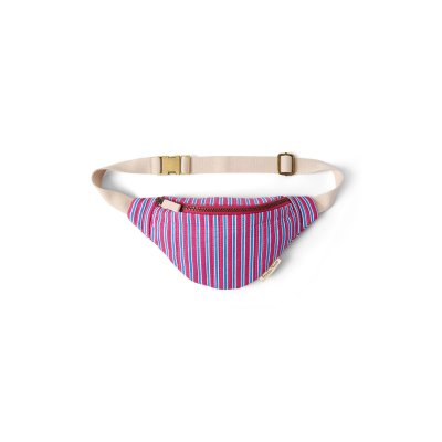 Studio Noos Dětská Crossbody ledvinka Poplin - Raspberry Striped
